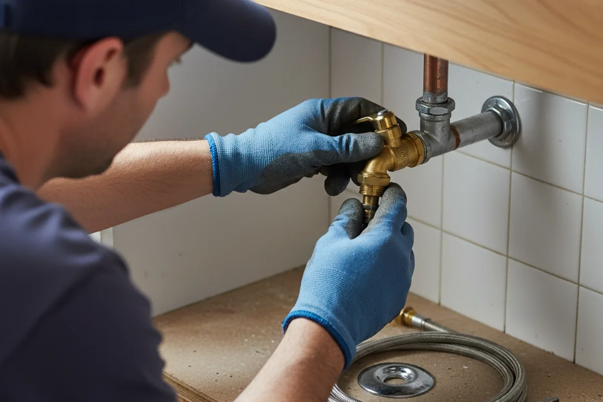 Shutoff valve and fitting work during Faucet and Fixture Repair in Stilwell
